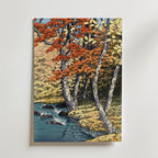 Autumn at Oirase Kawase inramad affisch – konsttryck från Posternord i hög kvalitet