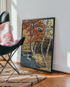 Autumn at Oirase Kawase affisch i ljust minimalistiskt vardagsrum – köp enkelt hos Posternord
