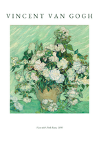 Van Gogh Vase With Pink Roses poster visad rakt fram – Posternord affisch i hög tryckkvalitet