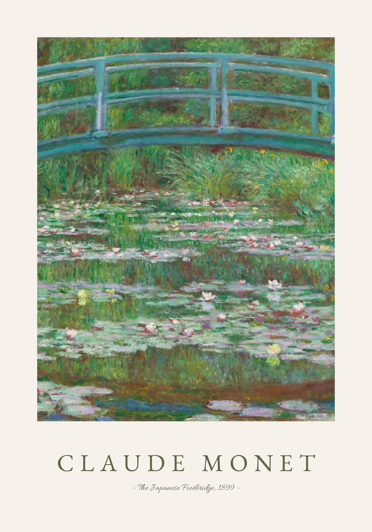 Claude Monet Footbridge poster visad rakt fram – Posternord affisch i hög tryckkvalitet