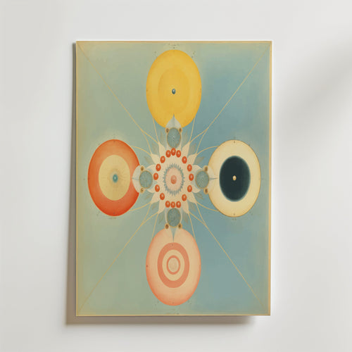 Hilma af Klint The Four Worlds affisch på neutral bakgrund – poster från Posternord