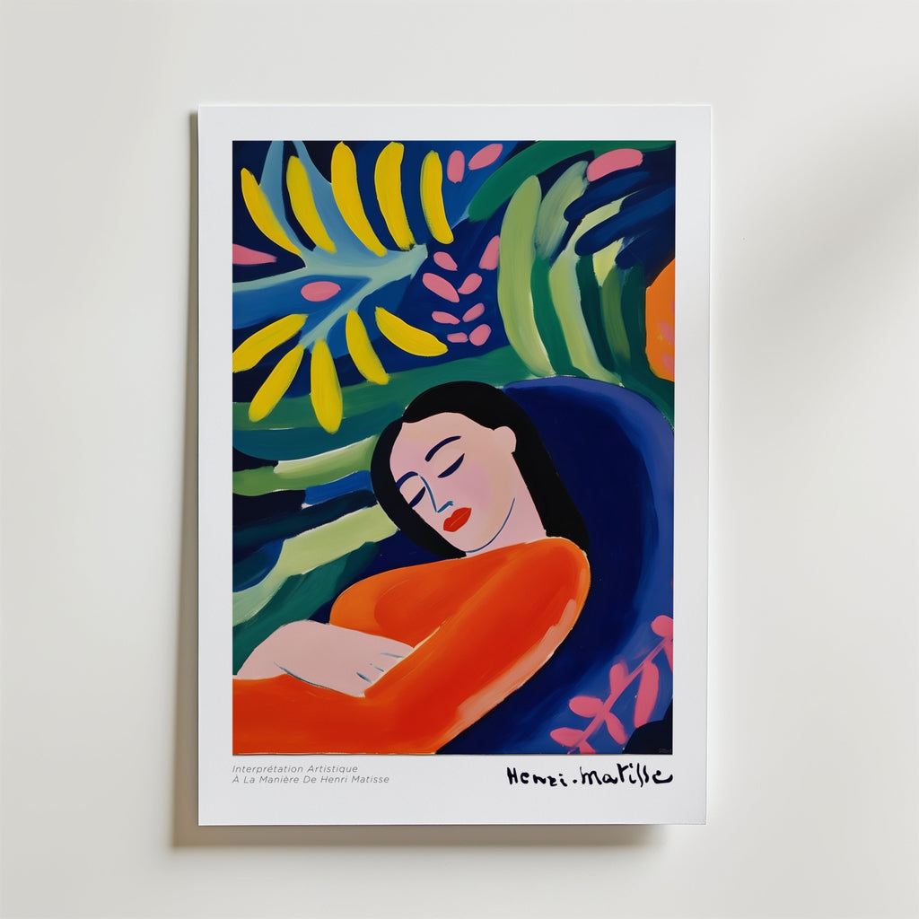 Sieste Tropicale Matisse – stilfullt konsttryck från Posternord, tryckt på matt finpapper