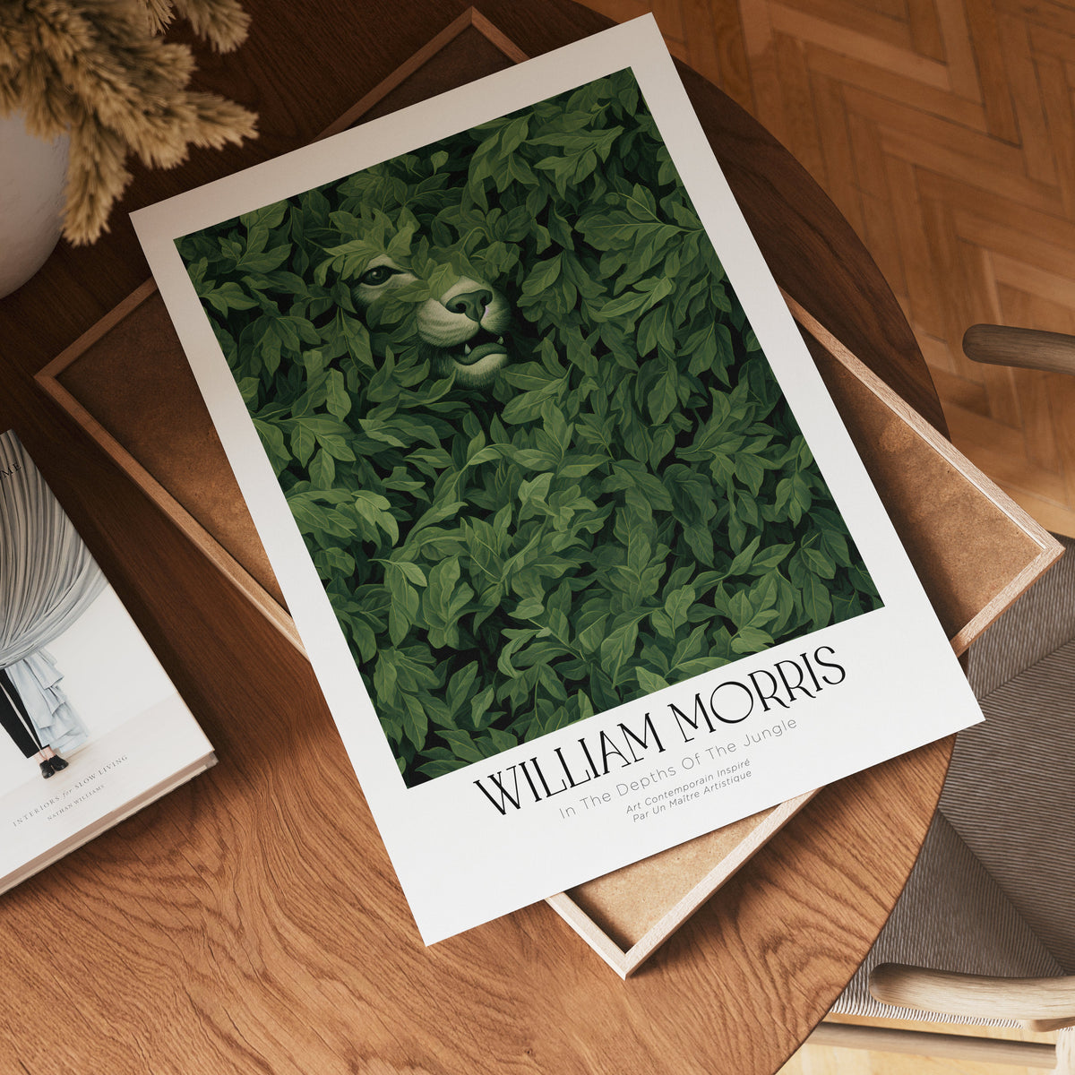 William Morris Hidden Lion – affisch med stilfullt motiv från Bozetto i hög kvalitet