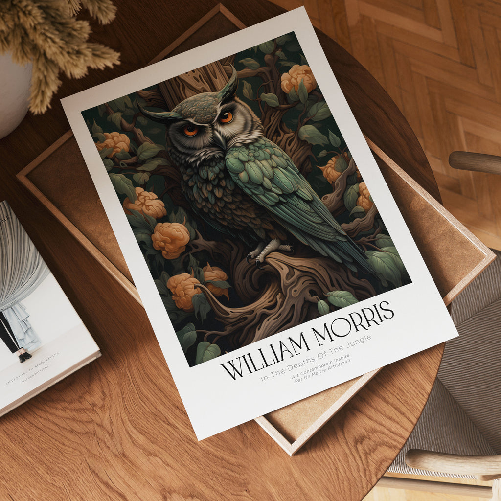 William Morris Forest Owl – affisch med stilfullt motiv från Posternord i hög kvalitet