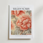 William Morris Coral Peony – stilfullt konsttryck från Bozetto, tryckt på matt finpapper