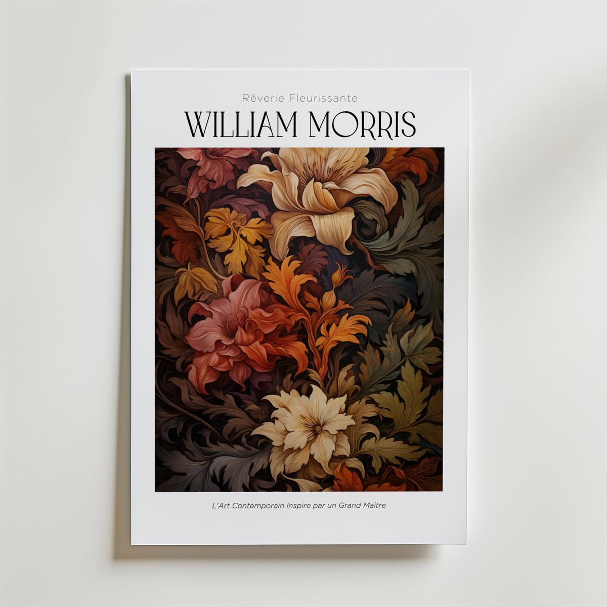 William Morris Autumn Flourish affisch på neutral bakgrund – poster från Posternord