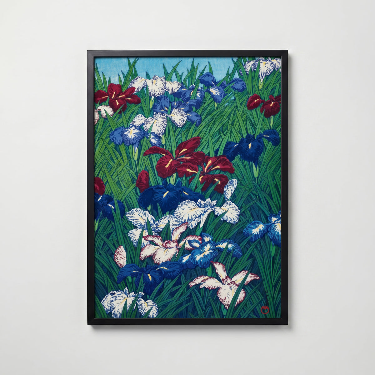 Ayame (Iris) Kawase Hasui i svart ram på vägg – köp enkelt hos Posternord affisch i hög kvalitet