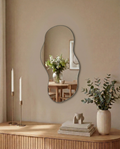 Hornavan – Asymmetrisk spegel 40×80 cm – stilren designspegel för hall, badrum eller sovrum hos Posternord