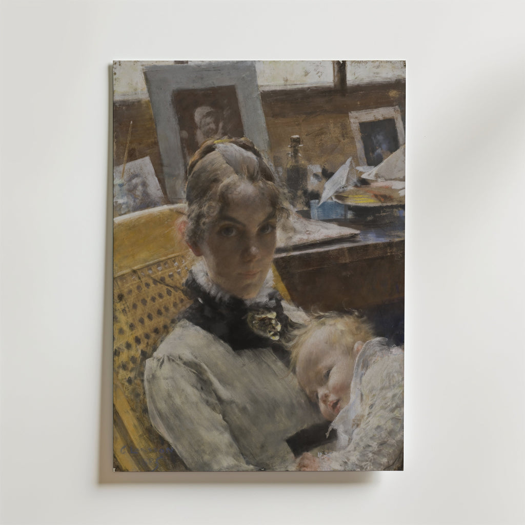 Carl Larsson Wife and their – stilfullt konsttryck från Posternord, tryckt på matt finpapper