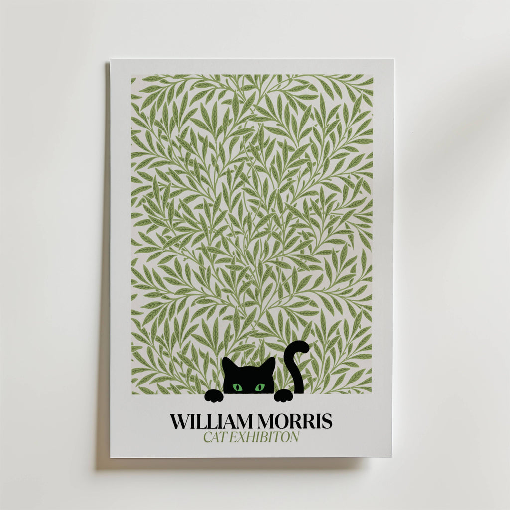 William Morris Cat Exhibition – stilfullt konsttryck från Posternord, tryckt på matt finpapper