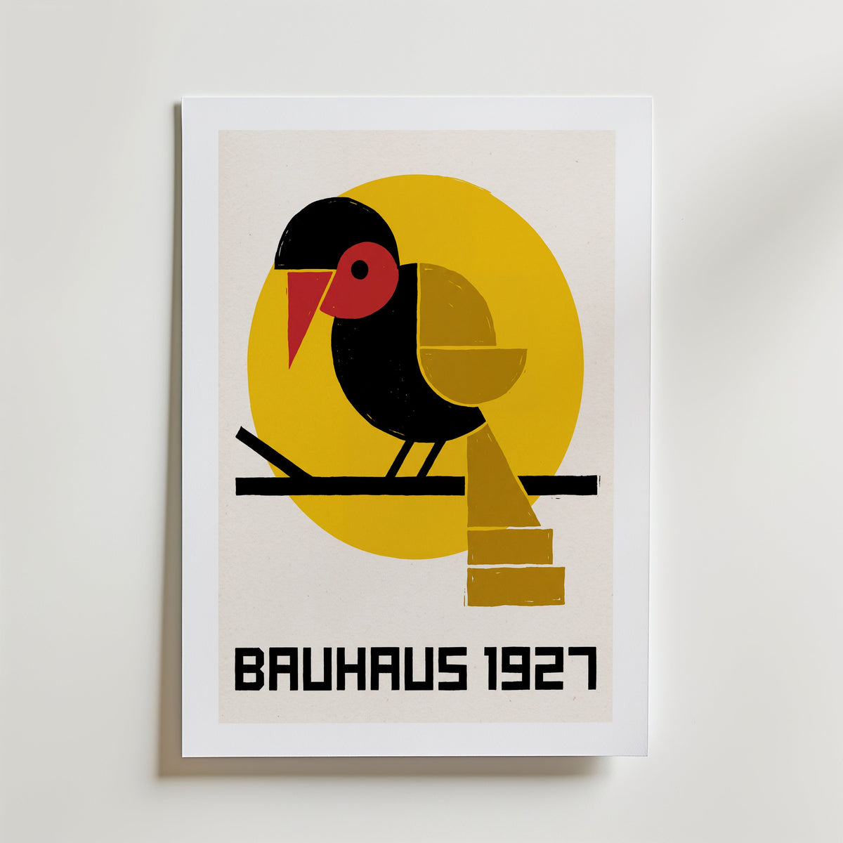 Bauhaus Bird Poster – med passepartout