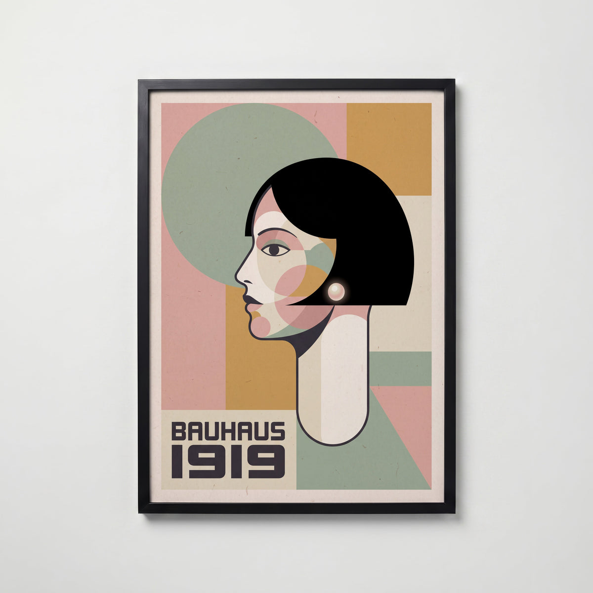 Bauhaus Bob Poster – svart ram
