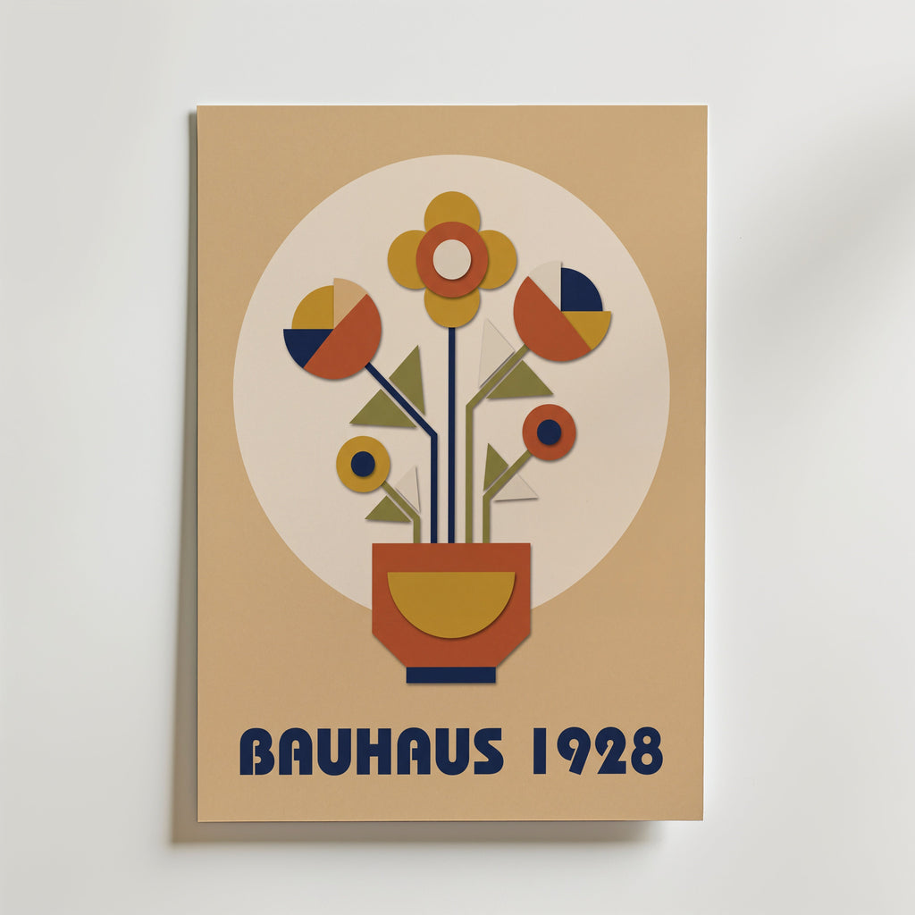 Bauhaus Flowerpot Poster – canvas utan passepartout