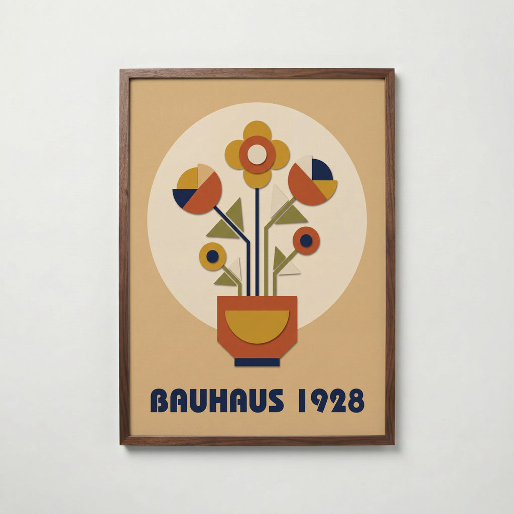 Bauhaus Flowerpot Poster – valnötsram