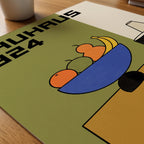 Bauhaus Fruit Bowl Poster – närbild på papper