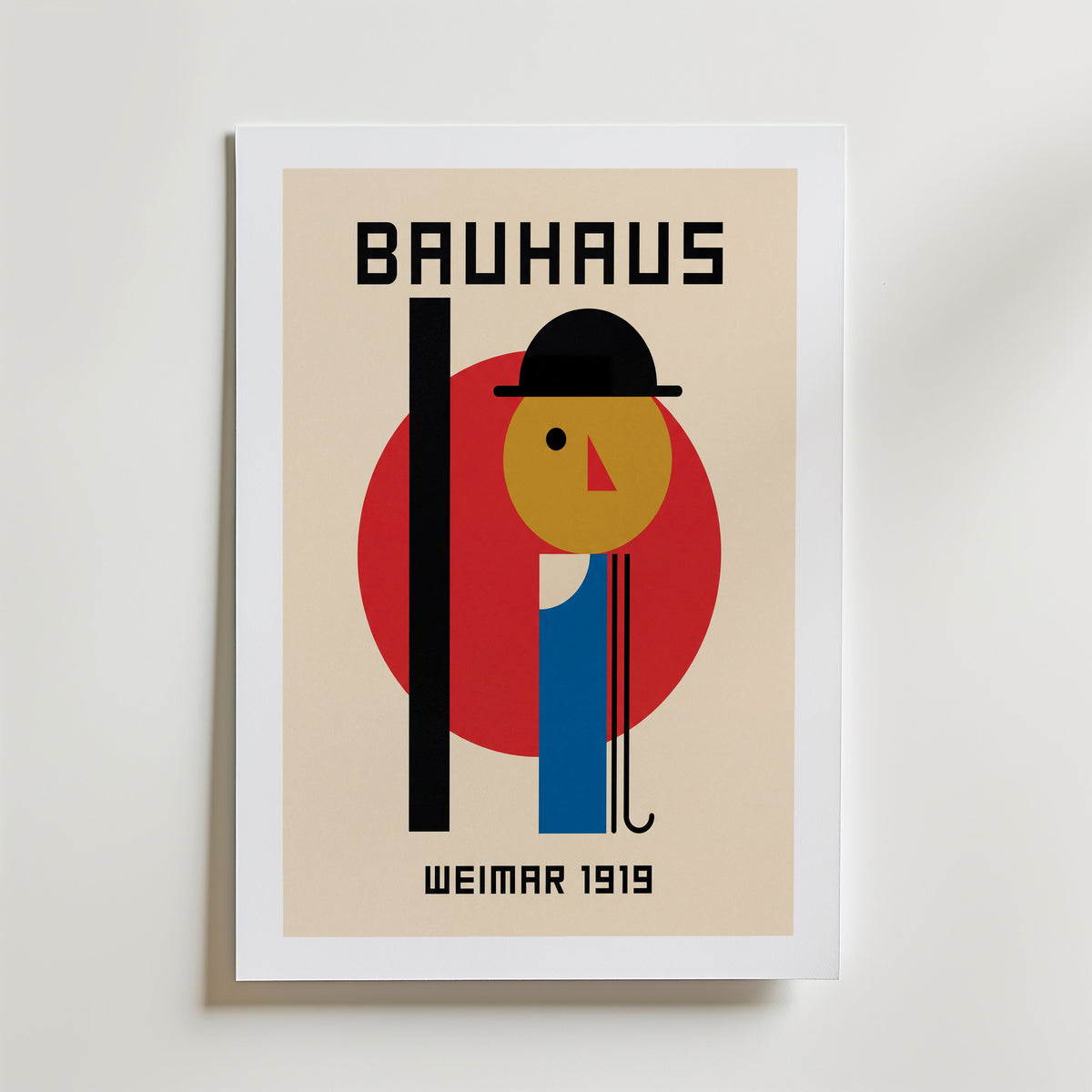 Bauhaus Gentleman Poster – med passepartout