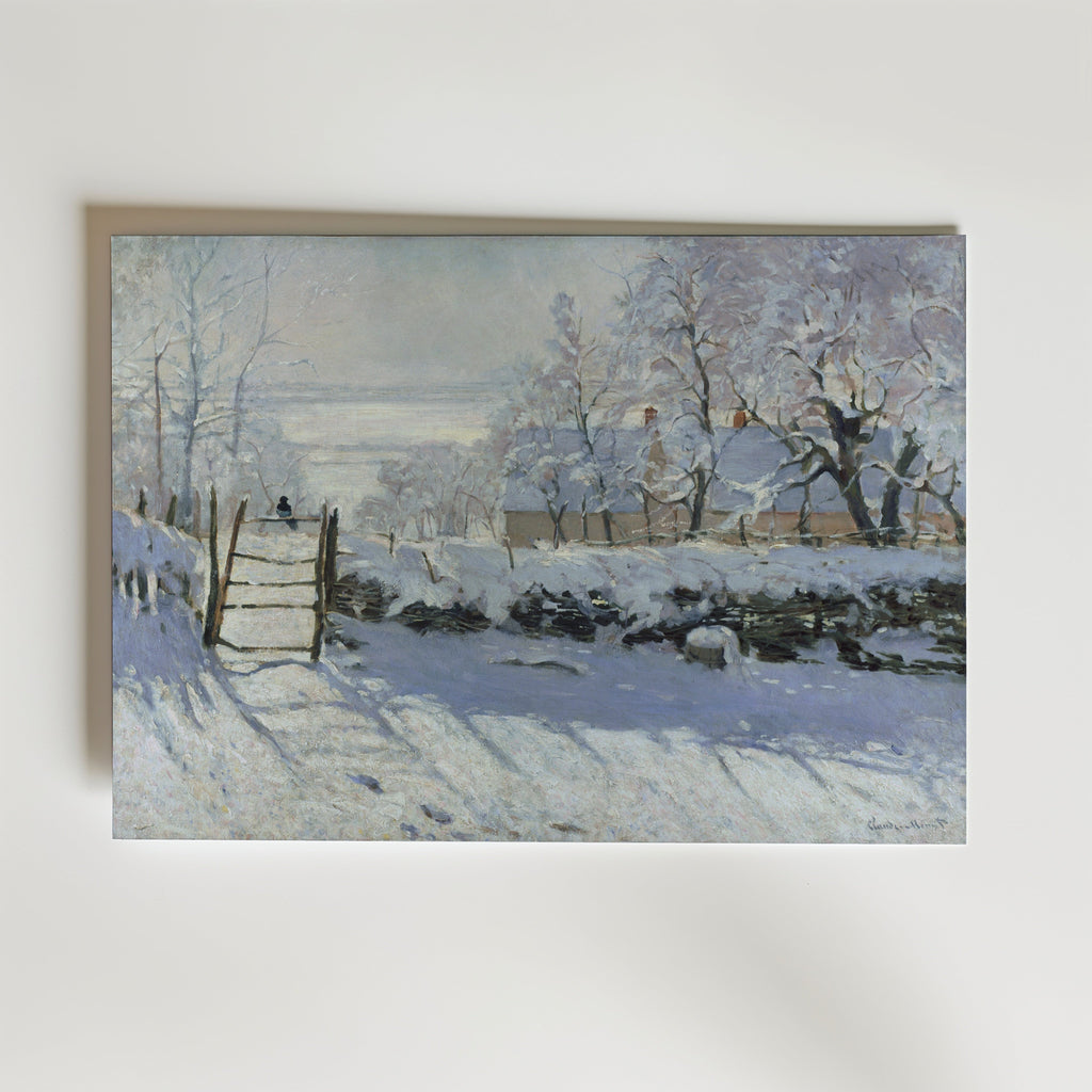 Claude Monet The Magpie affisch i neutral inramning – konsttryck från Posternord i hög kvalitet