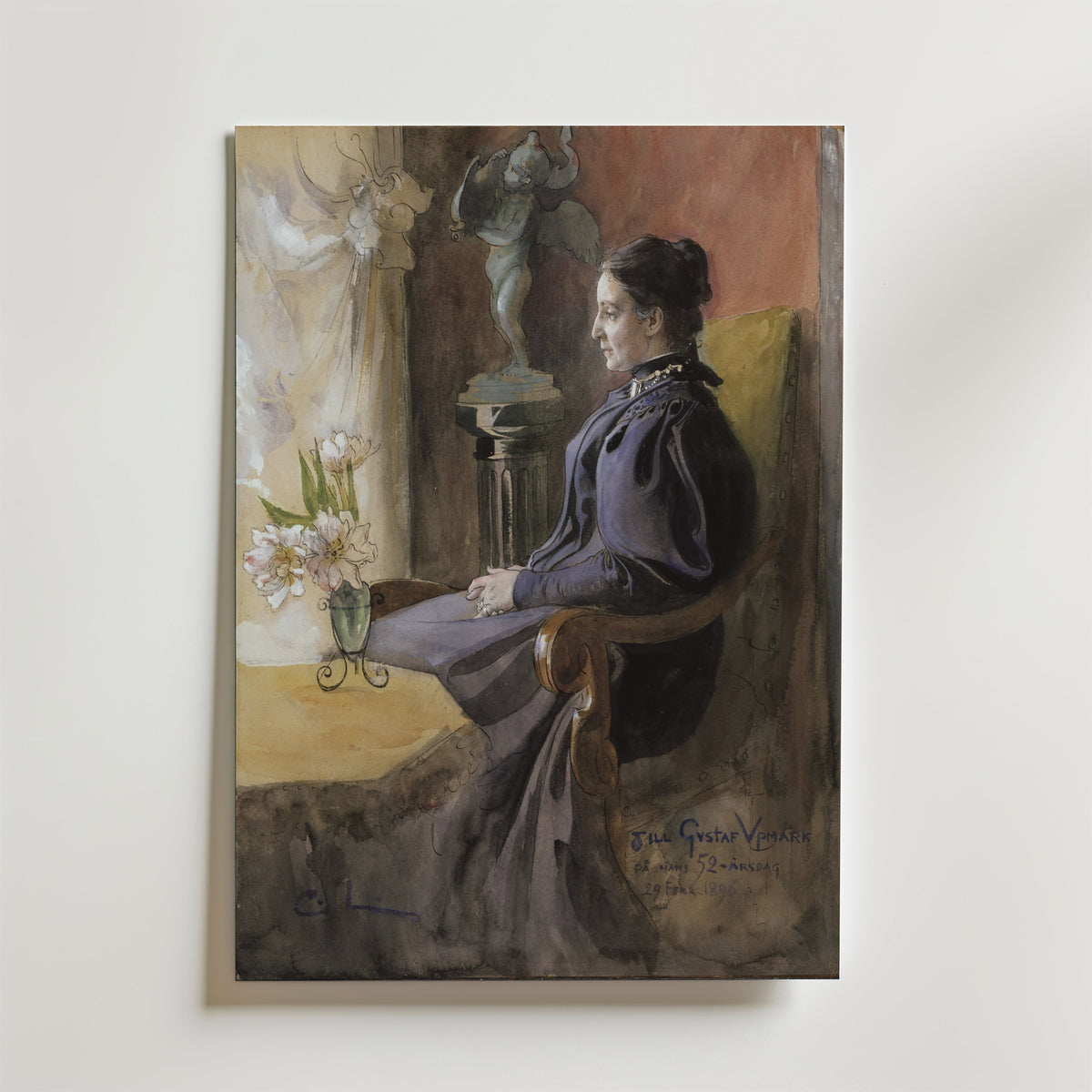 Carl Larsson Eva Upmark – stilfullt konsttryck från Bozetto, tryckt på matt finpapper