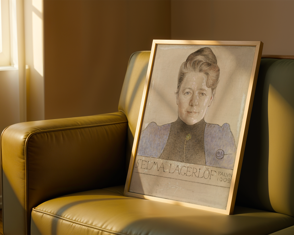 Mockup av Carl Larsson The Author affisch på vägg – köp enkelt hos Posternord i hög kvalitet