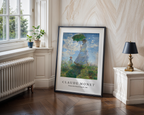 Mockup av Claude Monet Woman With a affisch på vägg – köp enkelt hos Posternord i hög kvalitet