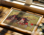 Mockup av Elsa Beskow Tomtebobarnen affisch på vägg – köp enkelt hos Posternord i hög kvalitet