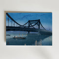 Kiyosubashi Bridge Hasui Kawase affisch på neutral bakgrund – poster från Posternord