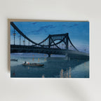 Kiyosubashi Bridge Hasui Kawase affisch på neutral bakgrund – poster från Posternord
