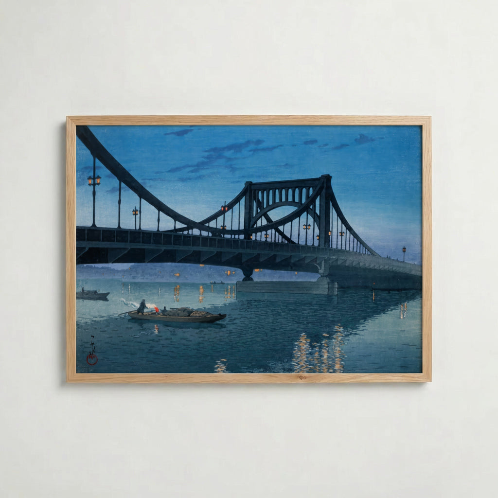 Kiyosubashi Bridge Hasui – affisch med stilfullt motiv från Posternord i hög kvalitet