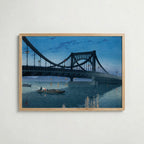 Kiyosubashi Bridge Hasui – affisch med stilfullt motiv från Posternord i hög kvalitet