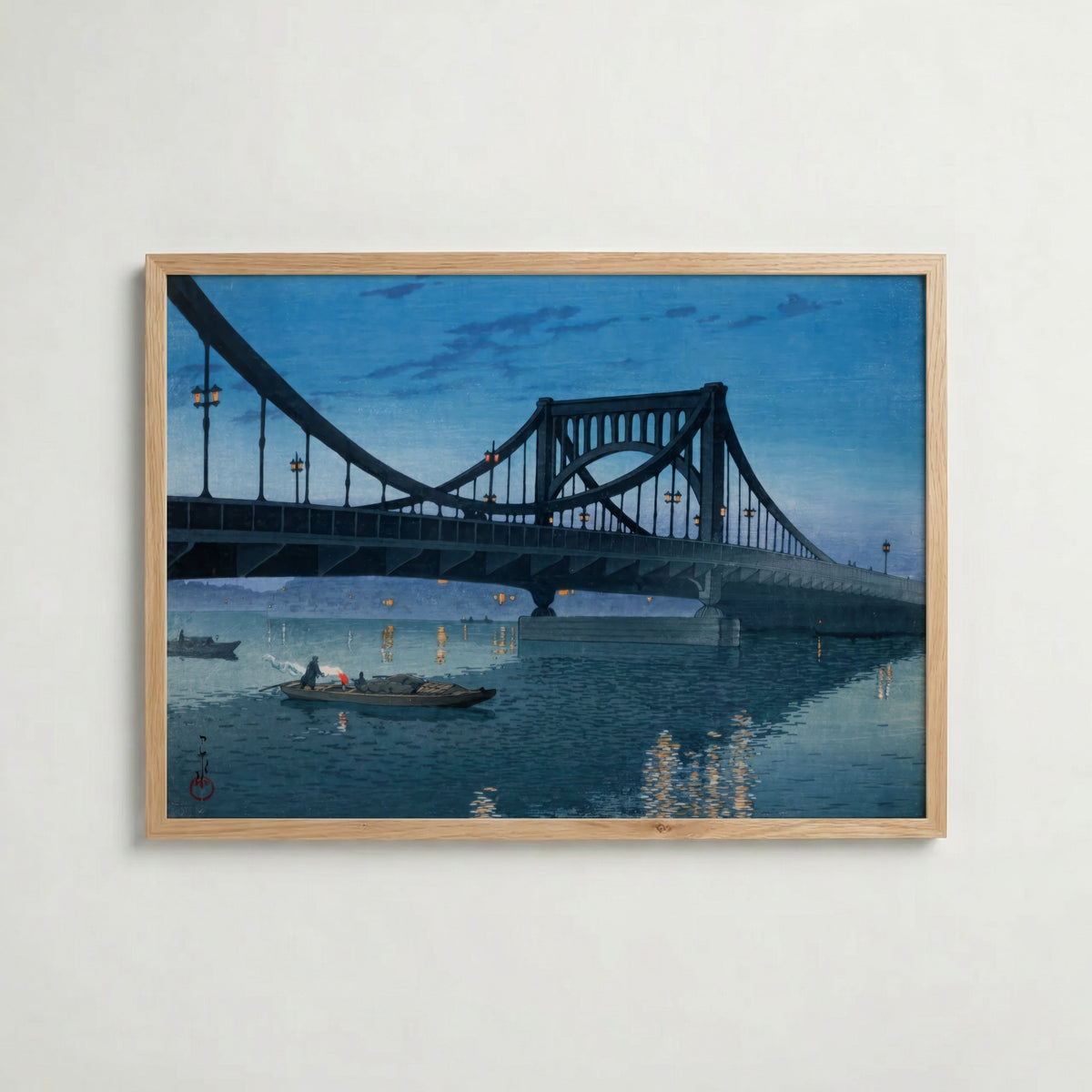 Kiyosubashi Bridge Hasui – affisch med stilfullt motiv från Posternord i hög kvalitet
