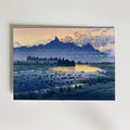 Shikishima Riverbank Hasui – stilfullt konsttryck från Posternord, tryckt på matt finpapper
