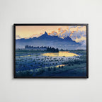 Shikishima Riverbank Hasui poster visad rakt fram – Posternord affisch i hög tryckkvalitet