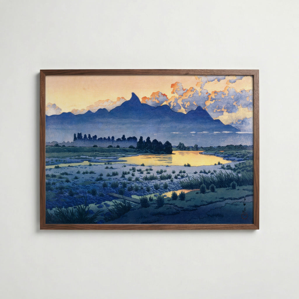Shikishima Riverbank Hasui – köp enkelt hos Posternord konsttryck i hög kvalitet i hög kvalitet