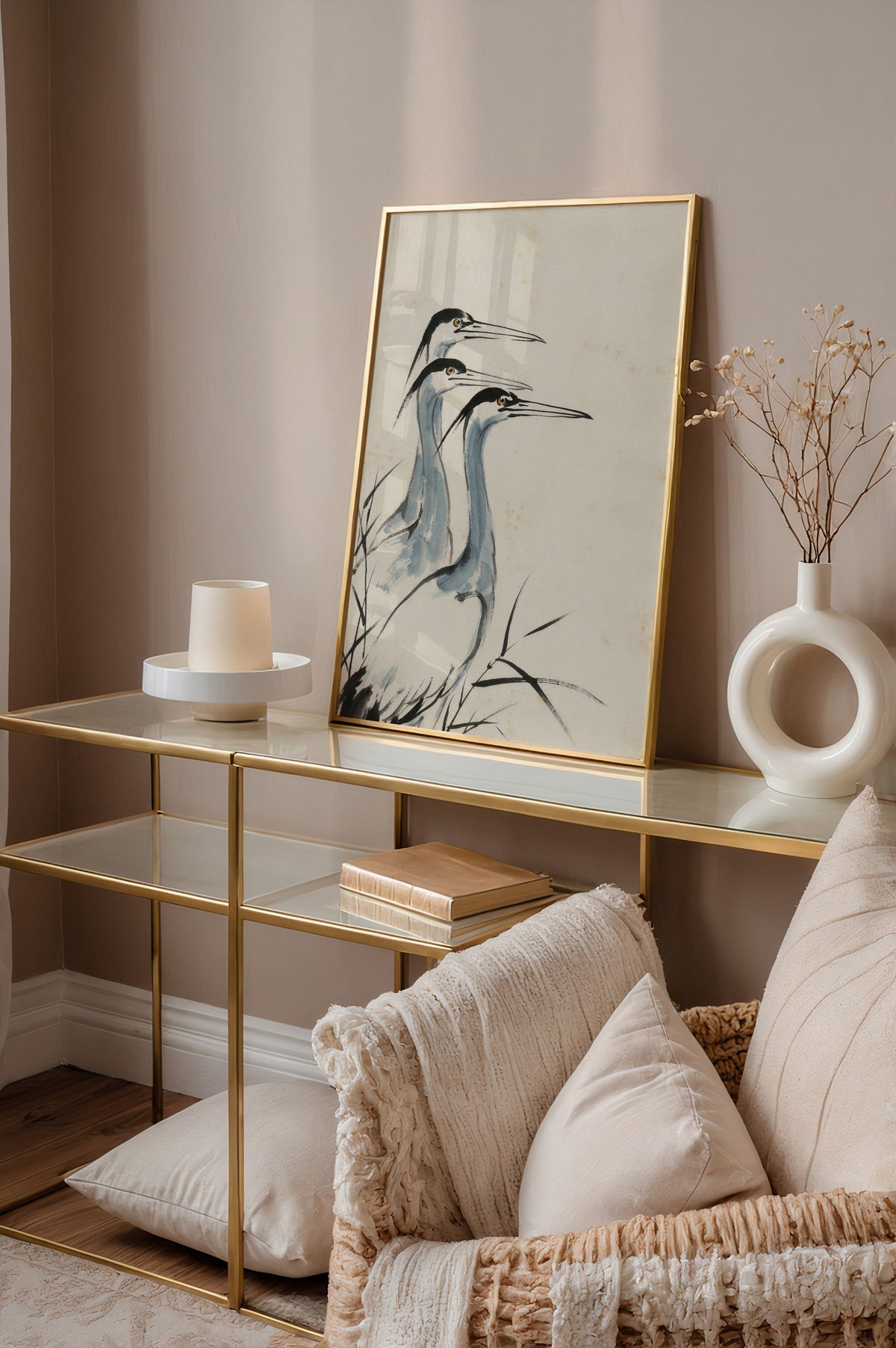 Ink Herons Poster i rum