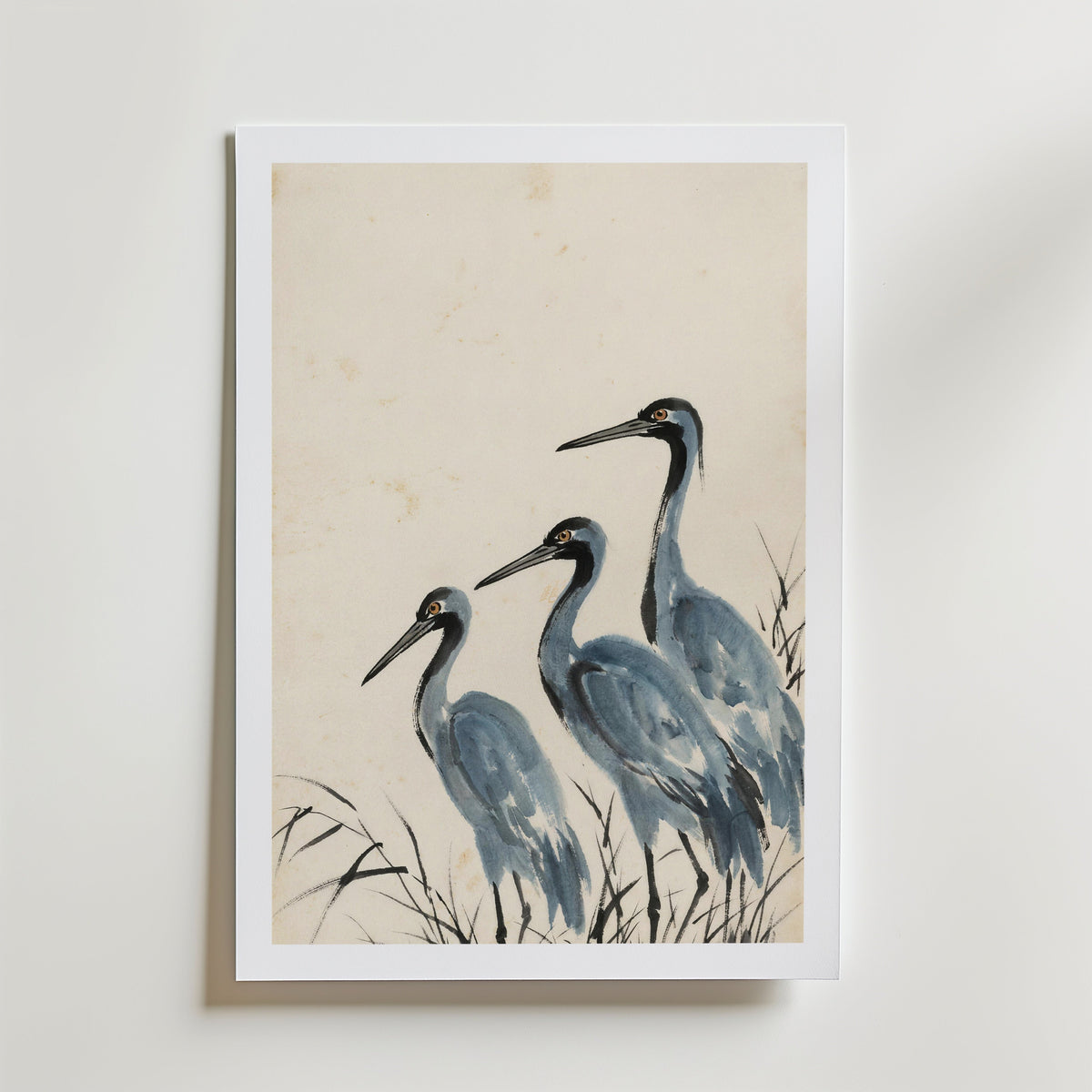 Ink Storks Poster med passepartout