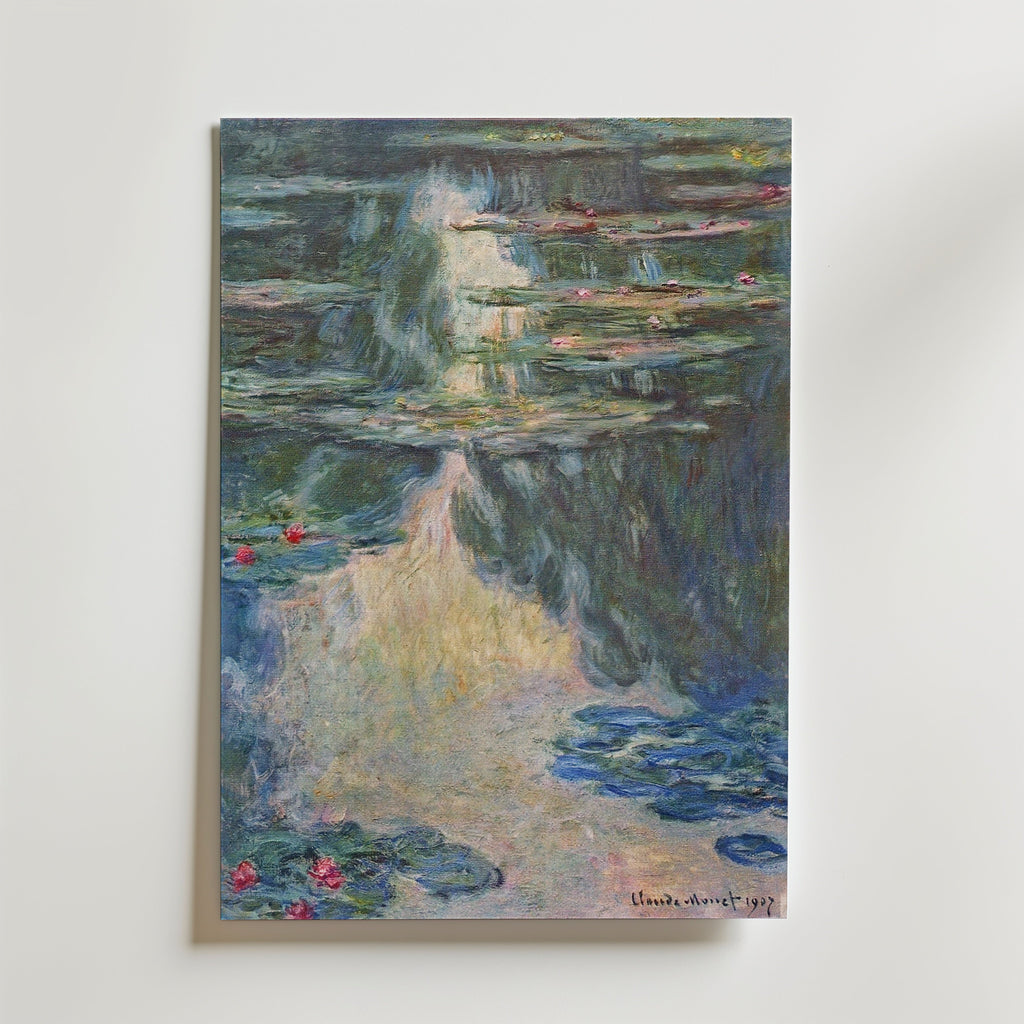 Claude Monet Water Lilies Green 1907 affisch i neutral inramning – konsttryck från Posternord i hög kvalitet