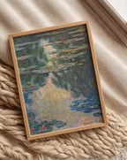 Claude Monet Water Lilies Green 1907 affisch i modernt hem med designer-möbler och stil – Posternord