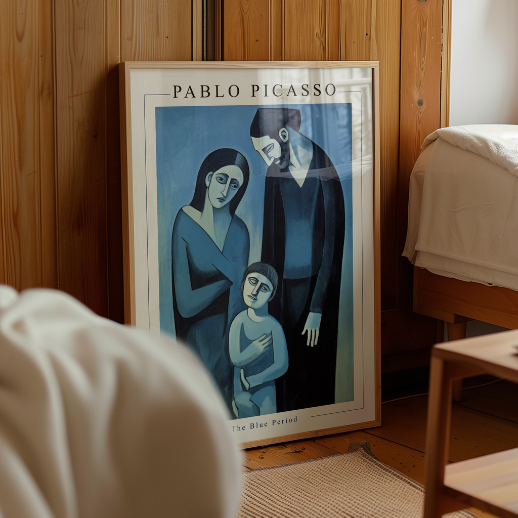 Picasso A Family in Silence – affisch med stilfullt motiv från Posternord i hög kvalitet