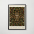 Owl in the Oaks William Morris Poster