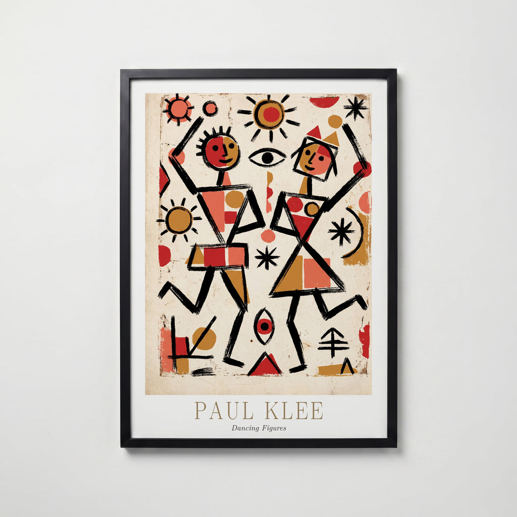 Paul Klee Dancing Figures Poster – svart ram