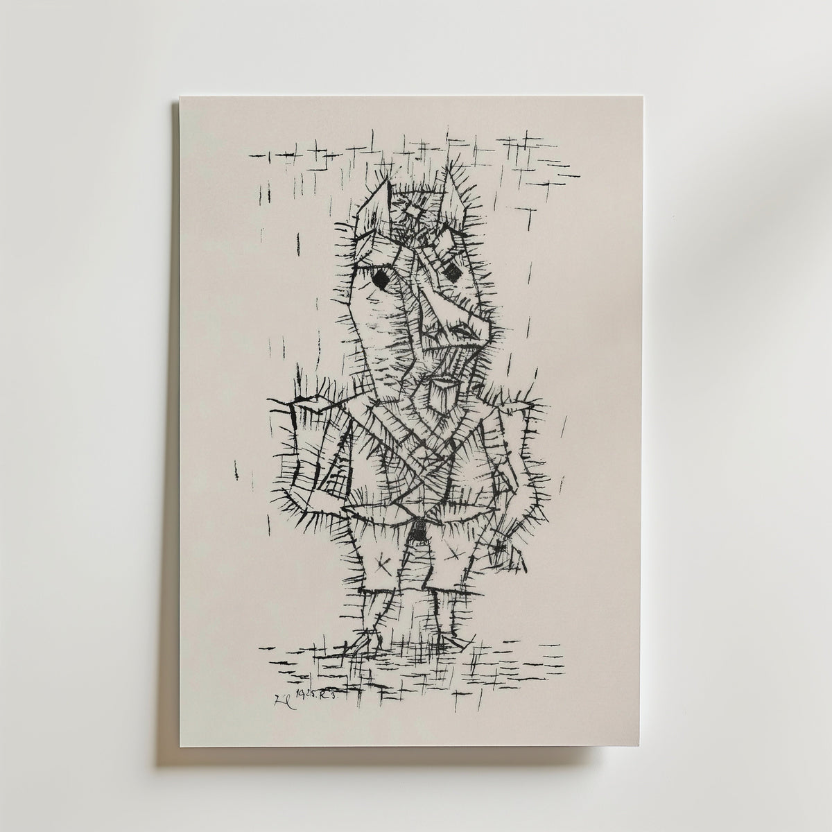 Paul Klee Donkey 1925 Poster – canvas utan passepartout