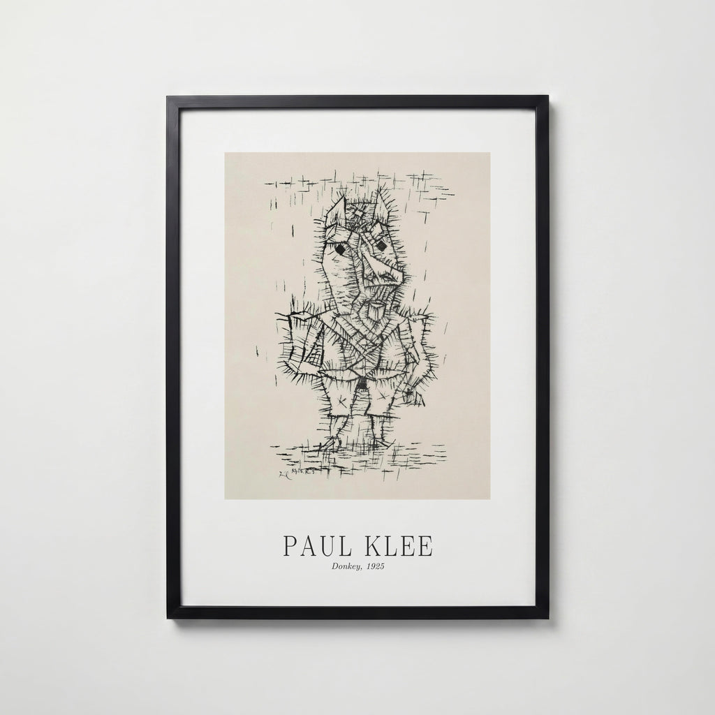 Paul Klee Donkey 1925 Poster – svart ram