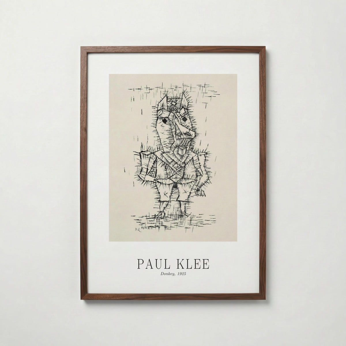 Paul Klee Donkey 1925 Poster – valnötsram