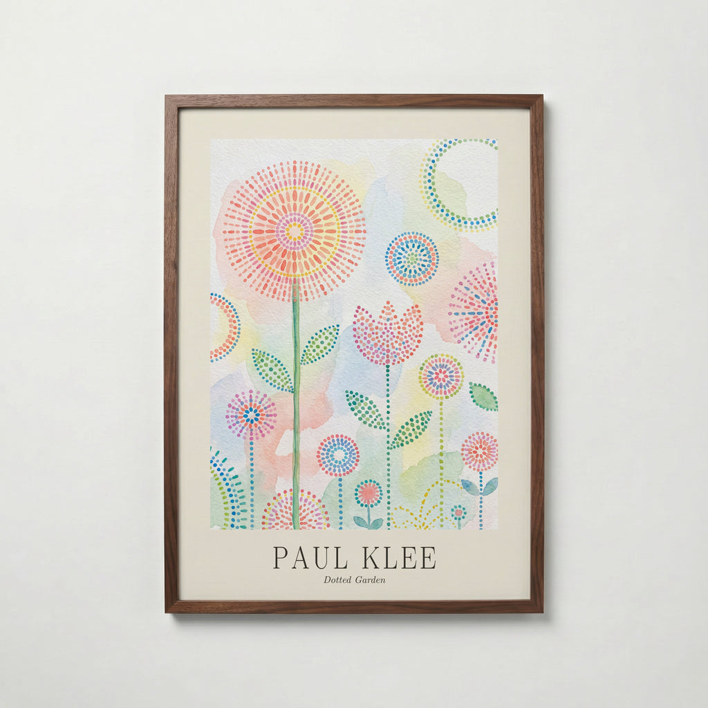 Paul Klee Dotted Garden Poster – valnötsram