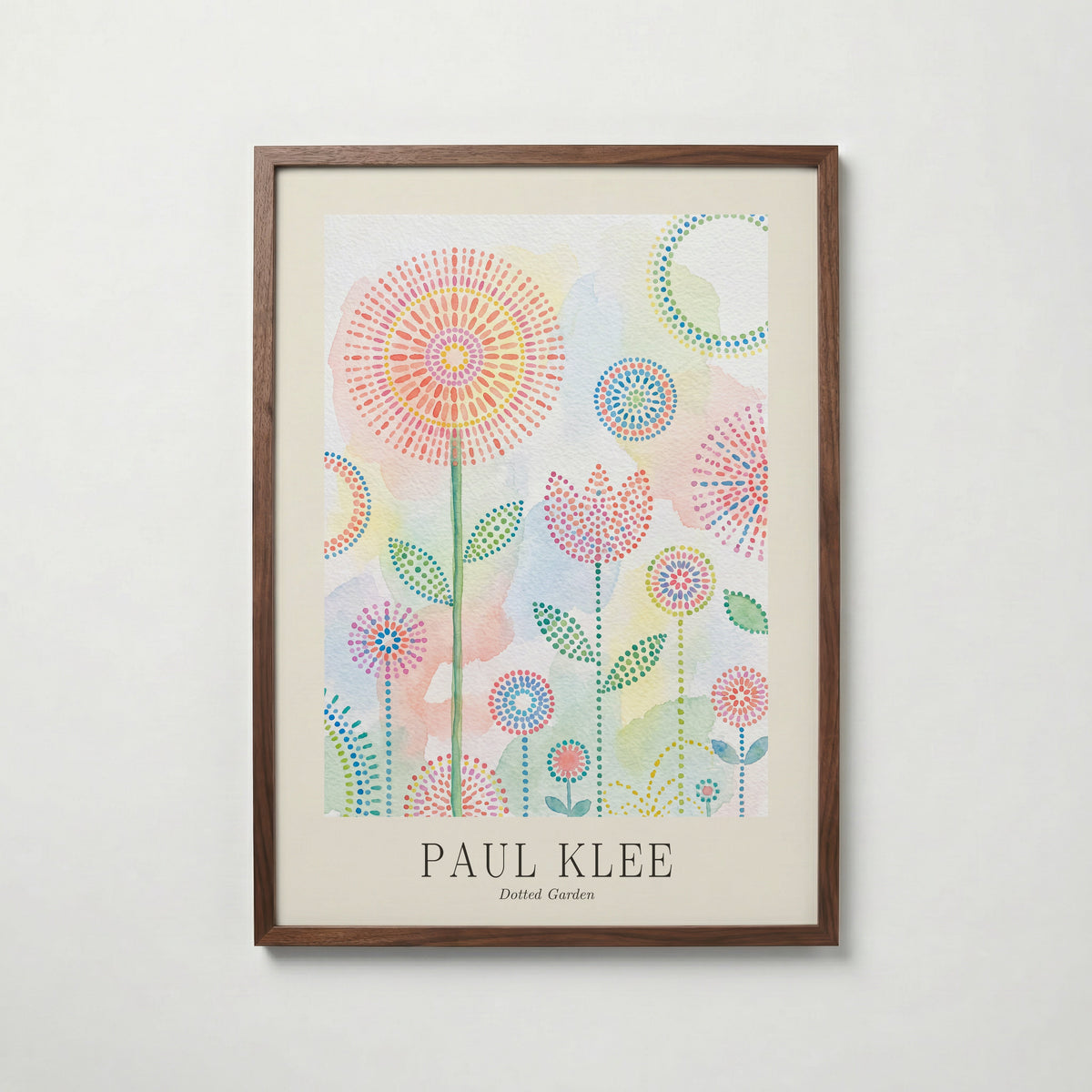 Paul Klee Dotted Garden Poster – valnötsram