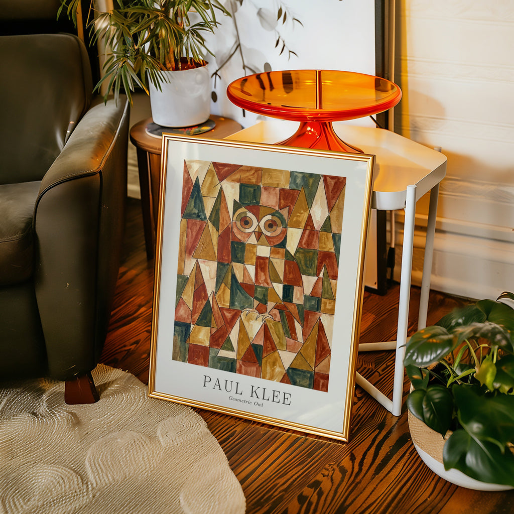 Paul Klee Geometric Owl Poster – i rum 1