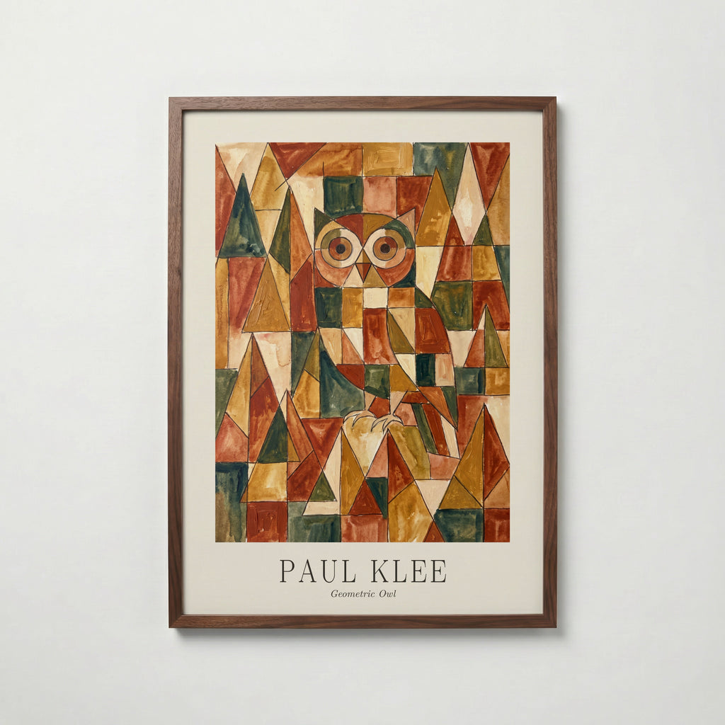Paul Klee Geometric Owl Poster – valnötsram