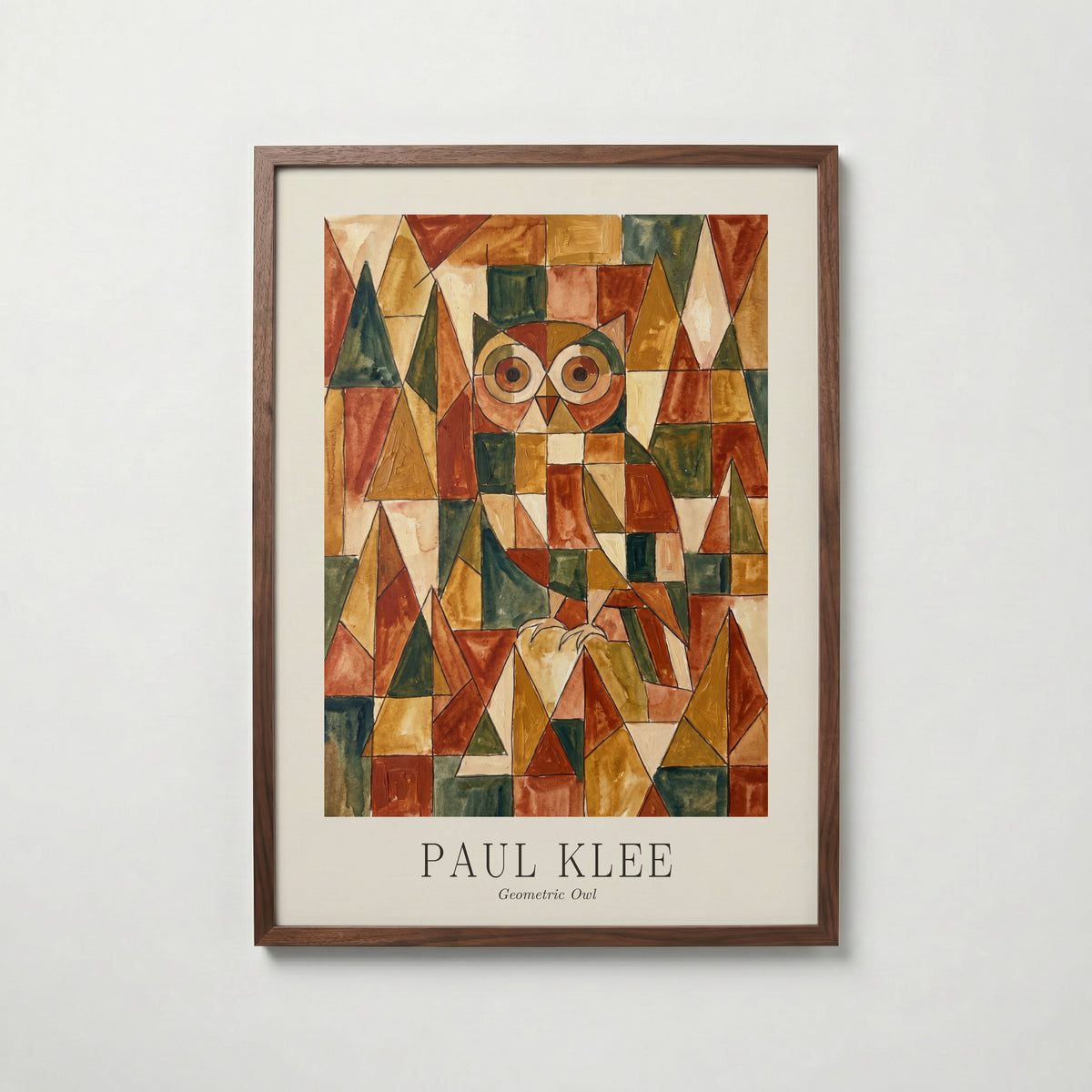 Paul Klee Geometric Owl Poster – valnötsram