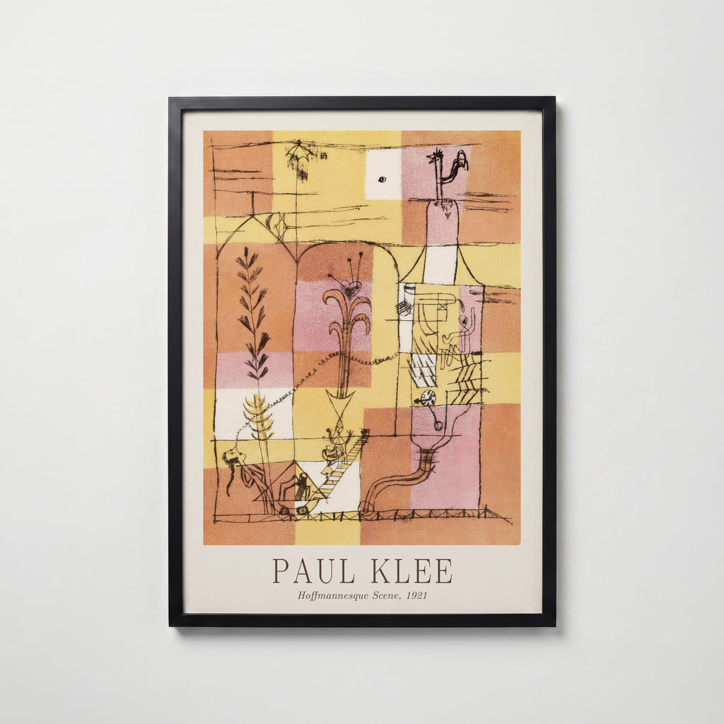 Paul Klee Hoffmannesque Scene 1921 Poster – svart ram