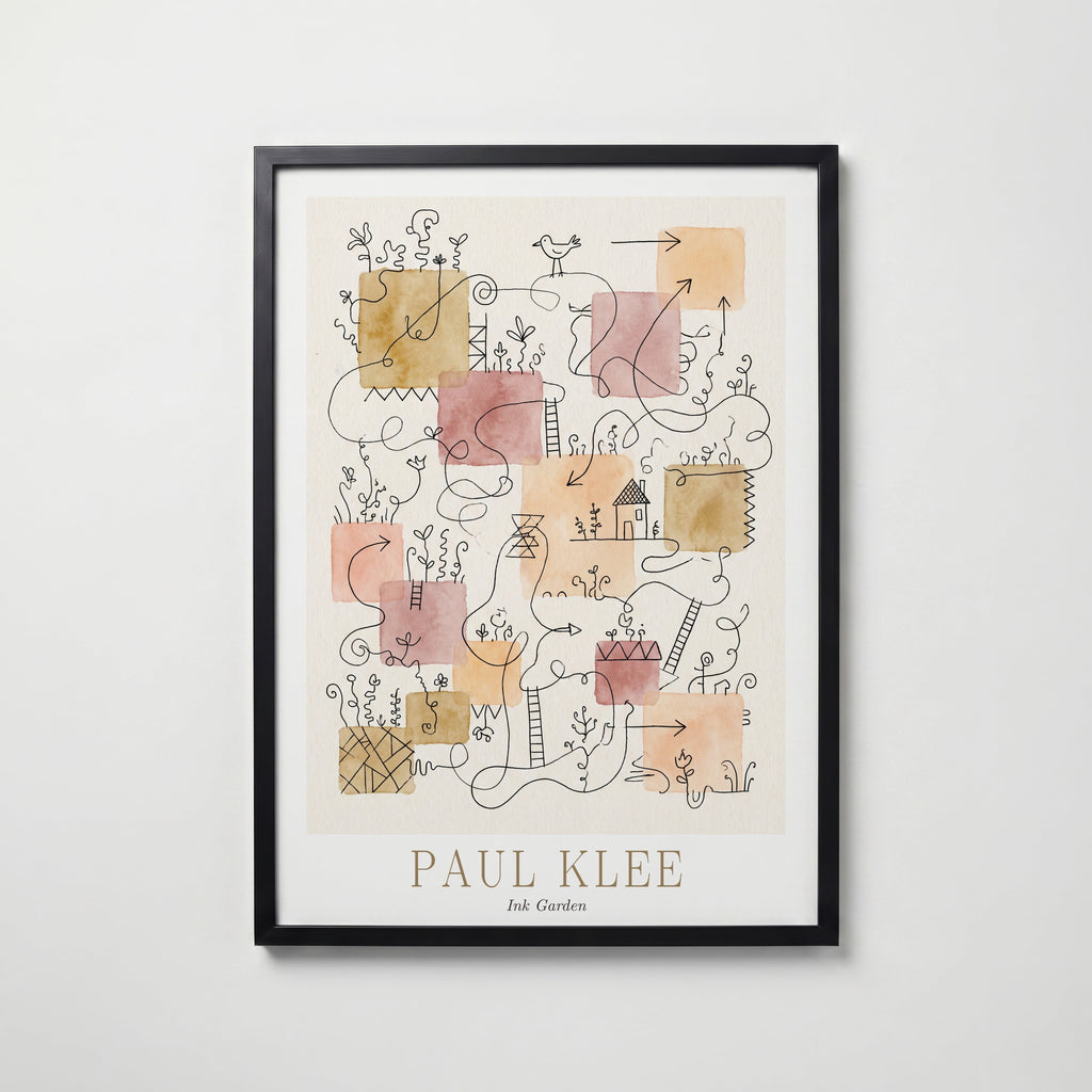 Paul Klee Ink Garden Poster – svart ram